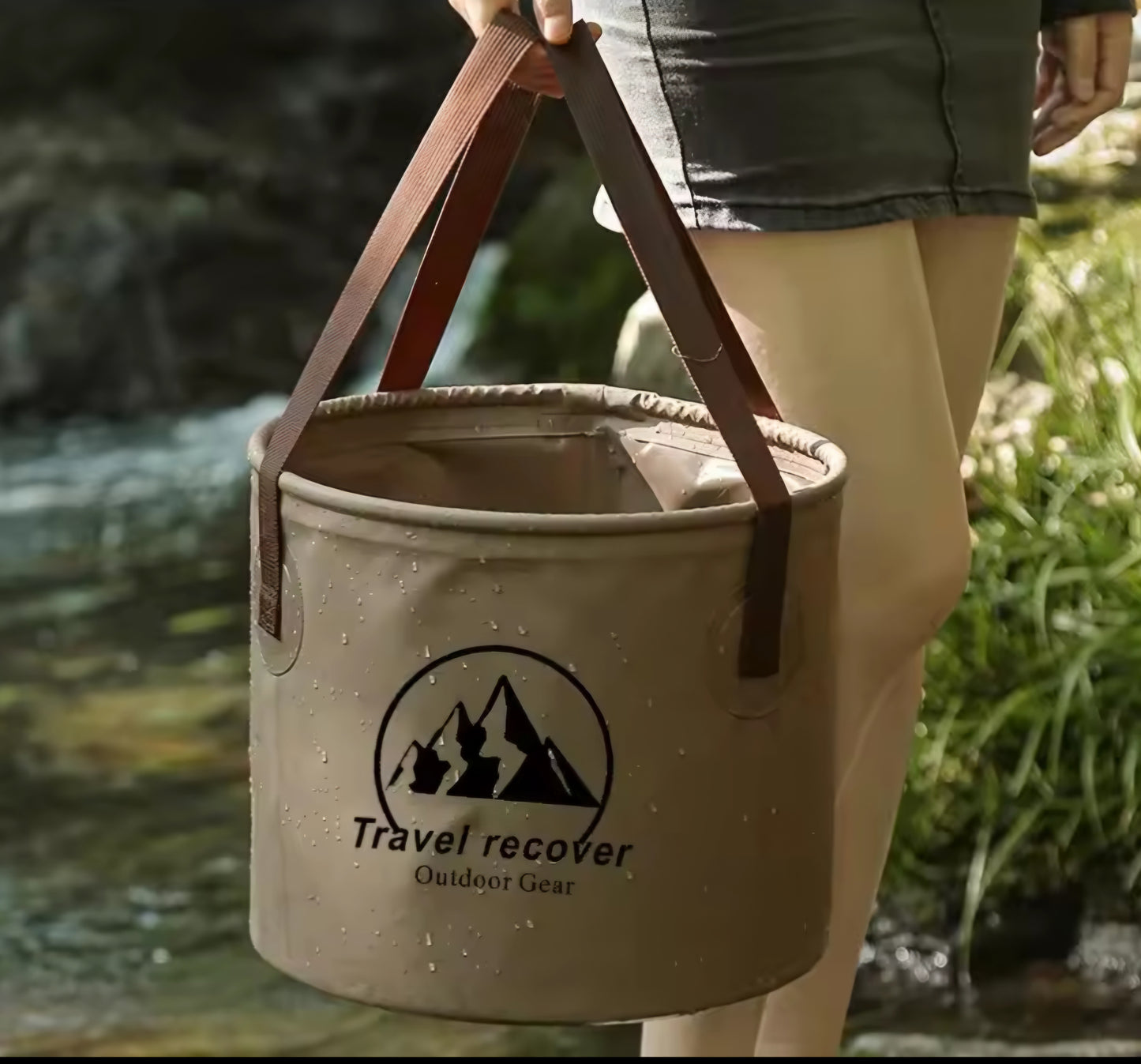 Balde Plegable Multiusos 20L para Camping