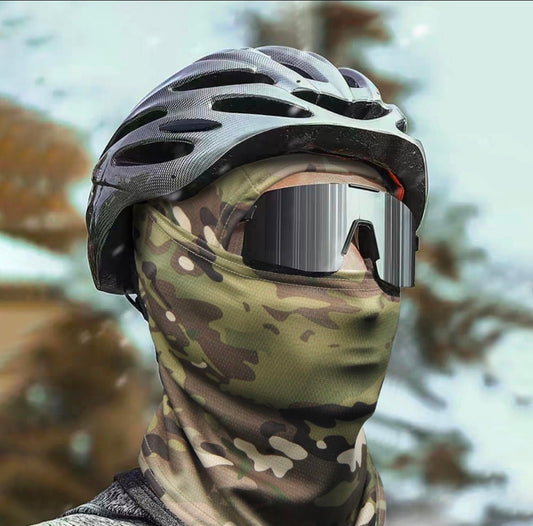 Pasamontañas de camuflaje, máscara facial para deportes