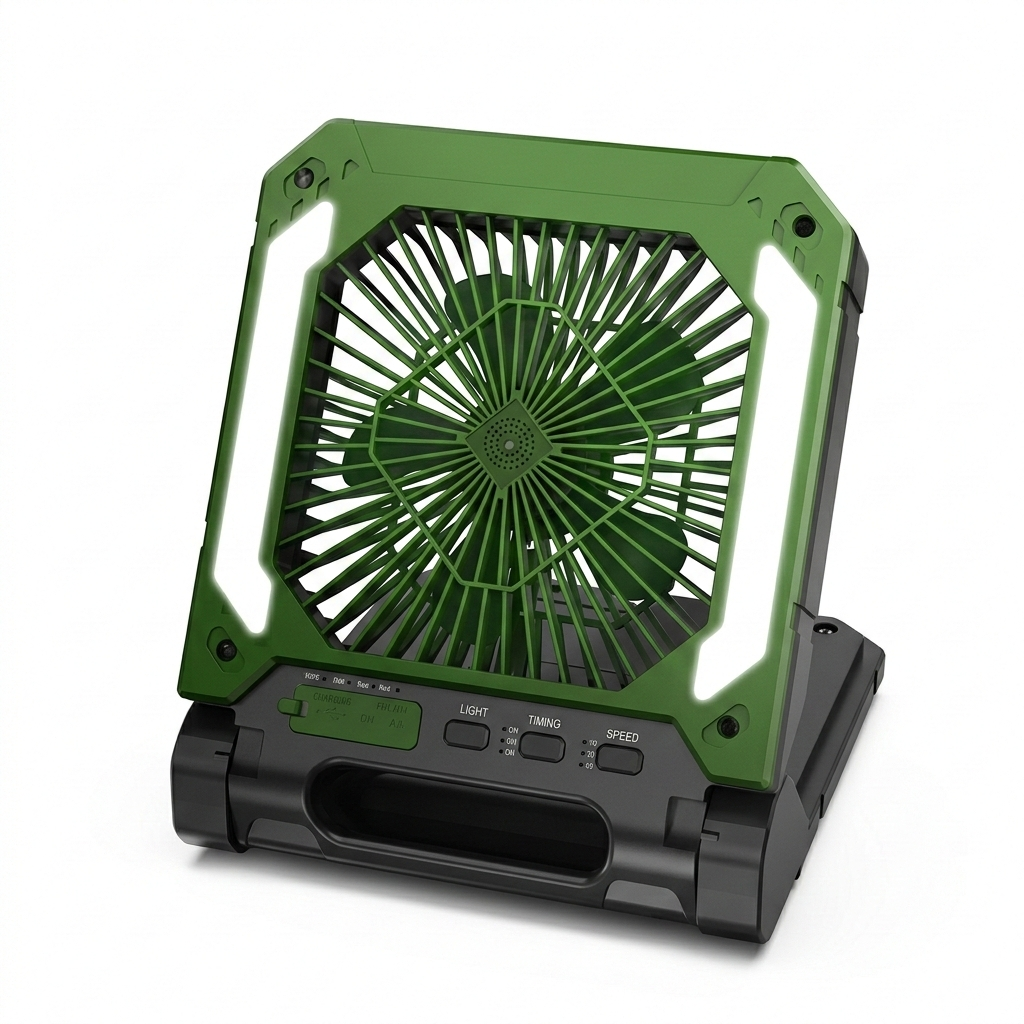 Ventilador 3 en 1 - Linterna, Powerbank, Abanico Portátil