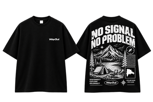WayOut Oversized Tee – No Signal, No Problem