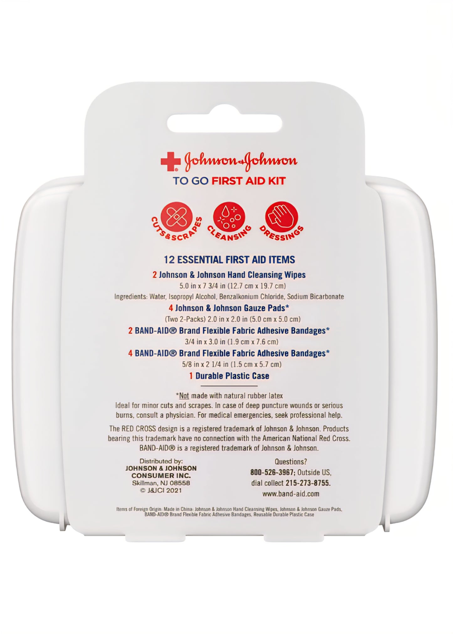 Botiquín Primeros Auxilios Johnson & Johnson - Mini Kit de Viaje (12 Piezas)