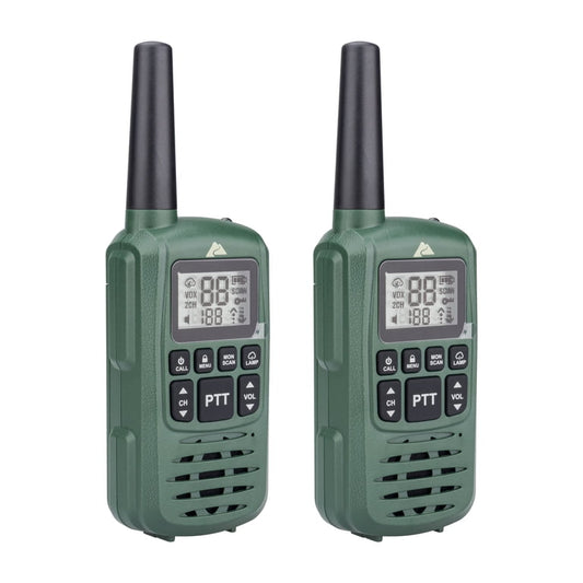 Walkie Talkies Ozark Trail IPX4 Resistentes al Agua – 22 Canales (Paquete de 2)
