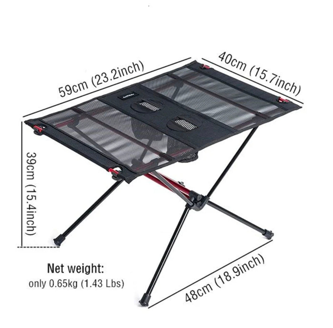 Mesa Plegable | Ultraligera con Portavasos