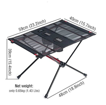 Mesa Plegable | Ultraligera con Portavasos