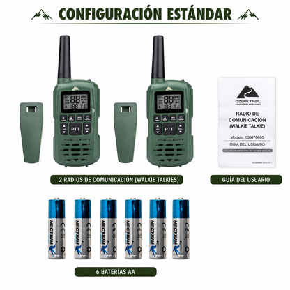 Walkie Talkies Ozark Trail IPX4 Resistentes al Agua – 22 Canales (Paquete de 2)