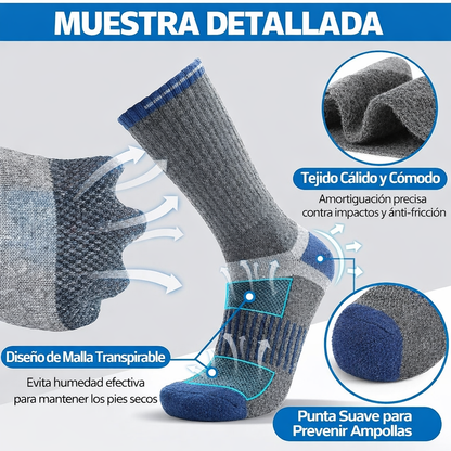 Medias de Senderismo de Lana Merino – Transpirables y Acolchadas